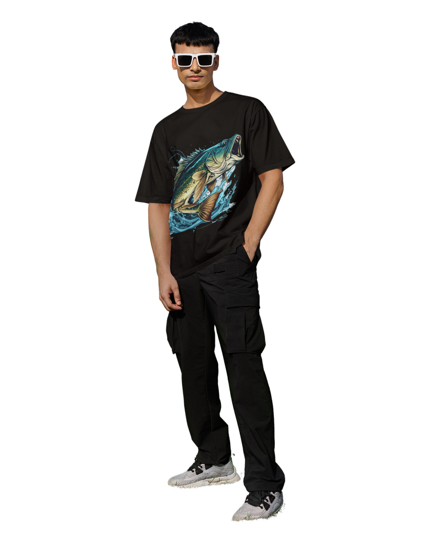 Neaks Man Black Graphic Print  OverSize T-Shirt(Shipping Free)