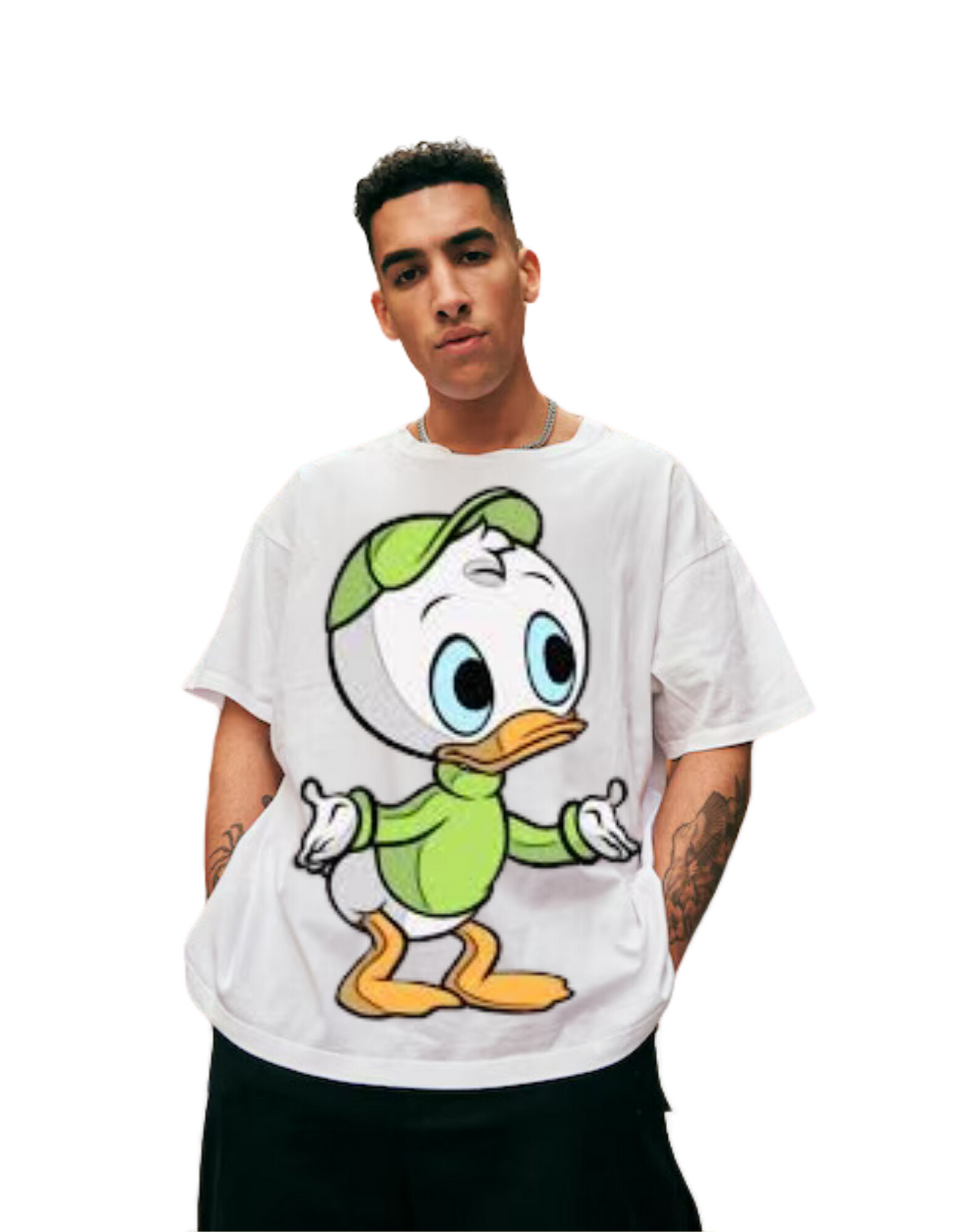 Neaks Donald Duck Tattoo Print OverSize T-Shirt(Shipping Free)